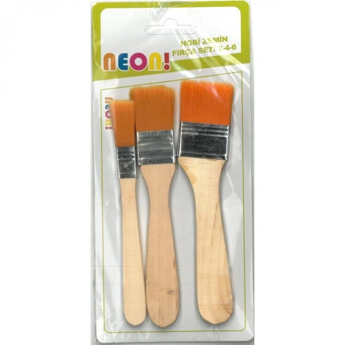 AVEGA NEON HKD-82 ZEMİN FIRÇASI 3LÜ SET  (1 PAKET)