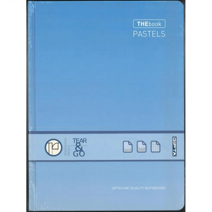 GIPTA THEBOOK PASTELS İPLİK DİKİŞLİ SERT KAPAK DEFTER 20X28 240YP. KARELİ