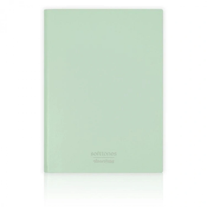 VICTORIAS JOURNALS 1007 SOFTTONS ESNEK KAPAK 14.8x21cm A5 80gr. 128 YP.KREM ÇİZGİLİ DEFTER PASTEL YEŞİL