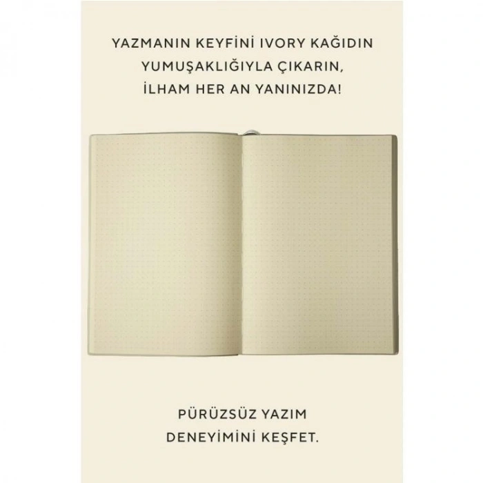 VICTORIAS JOURNALS 1016 SOFTTONS ESNEK KAPAK 14.8x21cm A5 80gr. 128 YP.KREM NOKTALI DEFTER PASTEL PUDRA