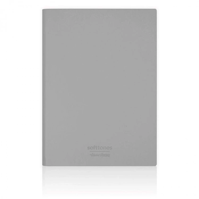 VICTORIAS JOURNALS 1015 SOFTTONS ESNEK KAPAK 14.8x21cm A5 80gr. 128 YP.KREM NOKTALI DEFTER PASTEL GRİ