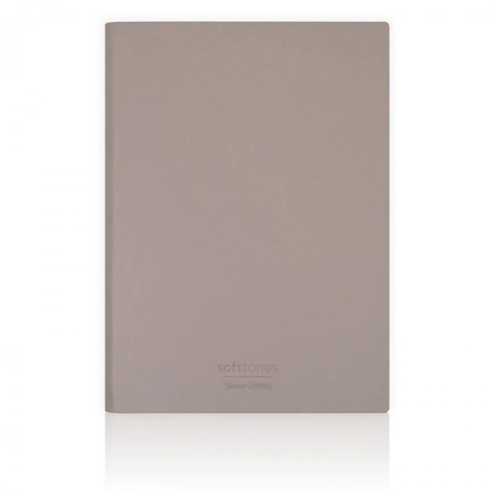 VICTORIAS JOURNALS 1012 SOFTTONS ESNEK KAPAK 14.8x21cm A5 80gr. 128 YP.KREM ÇİZGİLİ DEFTER PASTEL KAHVERENGİ