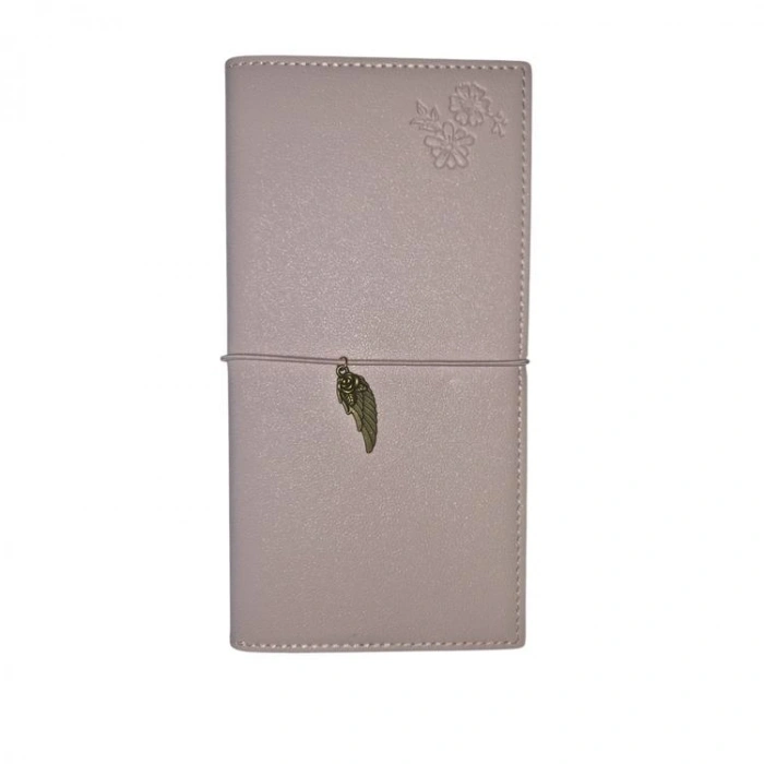 VICTORIAS JOURNALS CHARM KUŞ 126-2750 VEGAN DERİ KAPAK 9X19cm 100gr. 80YP. PLANLAYICI (NOKTALI) DEFTER PEMBE