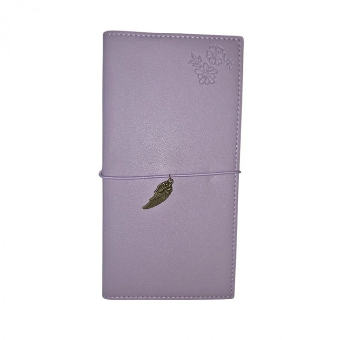 VICTORIAS JOURNALS CHARM KUŞ 126-2749 VEGAN DERİ KAPAK 9X19cm 100gr. 80YP. PLANLAYICI (NOKTALI) DEFTER LİLA