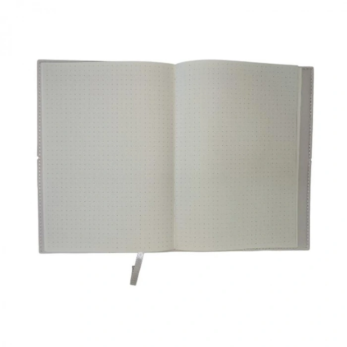 VICTORIAS JOURNALS CHARM ÇİÇEK 126-2740 VEGAN DERİ KAPAK A5 100 gr. 96 YP. KREM NOKTALI DEFTER PASTEL LİLA