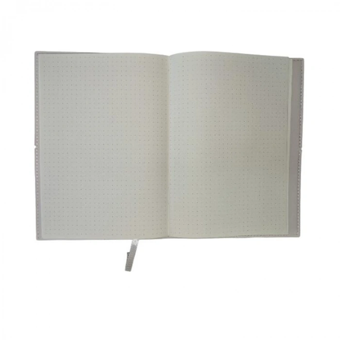 VICTORIAS JOURNALS CHARM ÇİÇEK 126-2739 VEGAN DERİ KAPAK A5 100 gr. 96 YP. KREM NOKTALI DEFTER PASTEL PEMBE