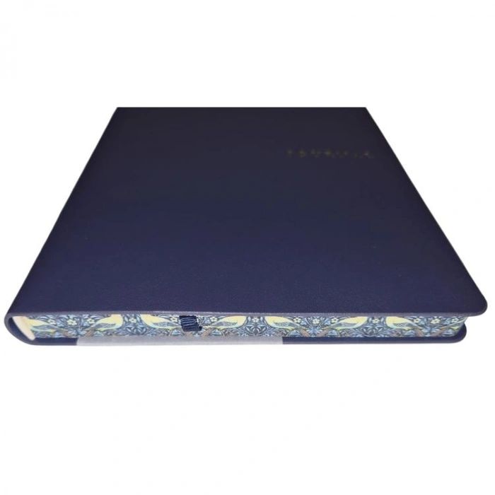 VICTORIAS JOURNALS SMYTH ART 126-2798 ESNEK KAPAK A5 100gr. 96YP. ÇİZGİSİZ (DÜZ) KENAR DESENLİ DEFTER LACİVERT