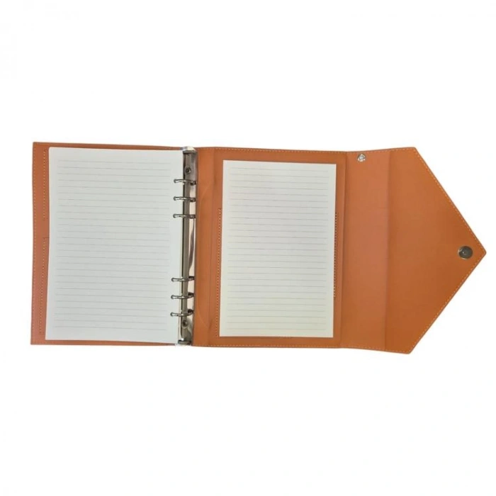 VICTORIAS JOURNALS MUSE 126-2726 KUTULU VEGAN DERİ A5 120 GR. 96 YP. DEĞİŞTİRİLEBİLEN İÇ ÇİZGİLİ ORGANİZER DEFTER TURUNCU