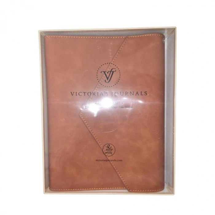 VICTORIAS JOURNALS MUSE 126-2727 KUTULU VEGAN DERİ A5 120 GR. 96 YP. DEĞİŞTİRİLEBİLEN İÇ ÇİZGİLİ ORGANİZER DEFTER KAHVERENGİ