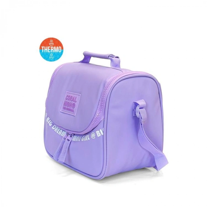 CORAL HIGH 27405 LİLA BİG DREAM SMALL GİRL DESENLİ THERMO BESLENME ÇANTASI