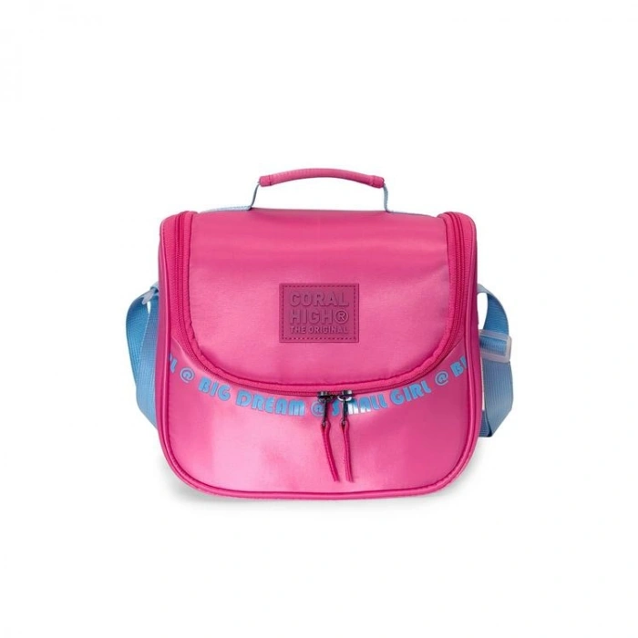 CORAL HIGH 27416 PEMBE MAVİ BİG DREAM SMALL GİRL DESENLİ THERMO BESLENME ÇANTASI