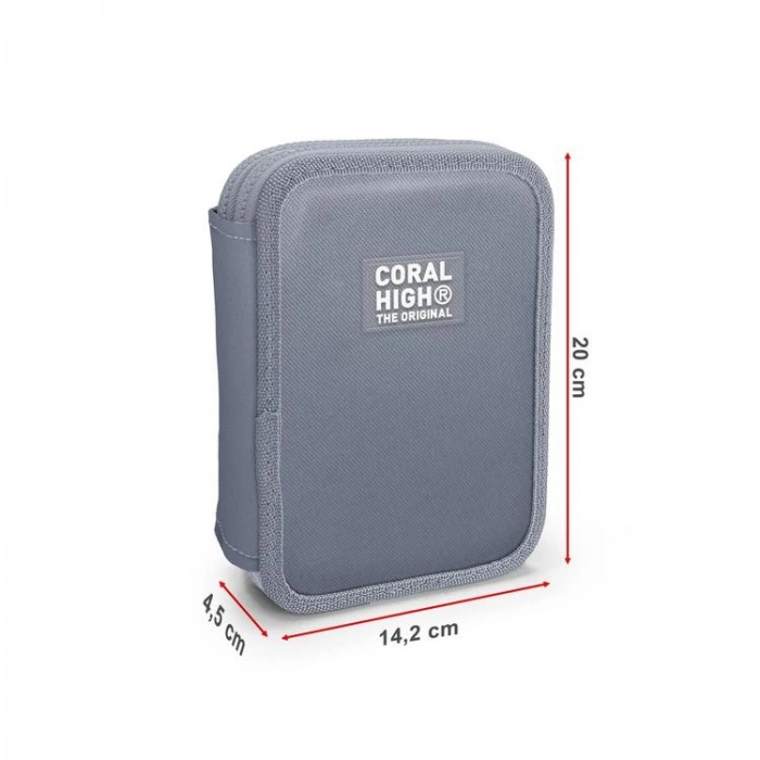 CORAL HIGH KIDS 31109 RENKLİ LOVE DESENLİ ÇİFT KATLI KALEM ÇANTASI