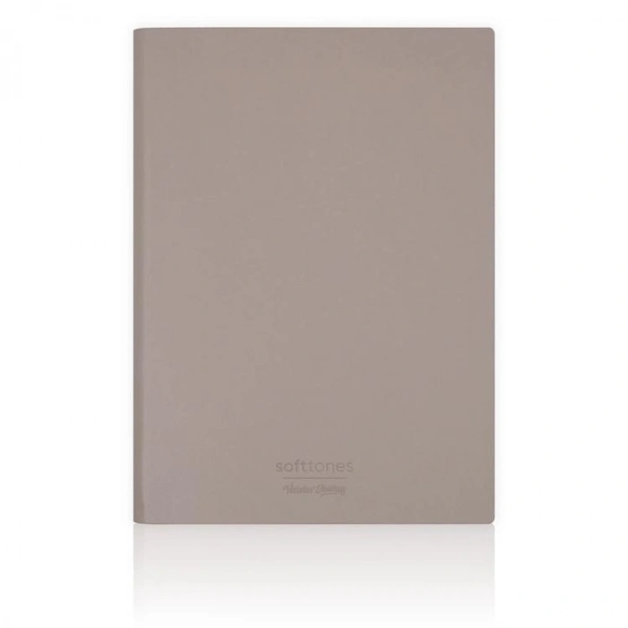 VICTORIAS JOURNALS 1030 SOFTTONS ESNEK KAPAK  B5 17x25cm 80gr. 128 YP. KREM KARELİ DEFTER PASTEL KAHVERENGİ