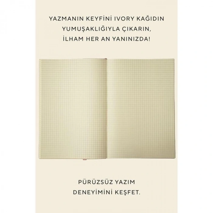 VICTORIAS JOURNALS 1028 SOFTTONS ESNEK KAPAK  B5 17x25cm 80gr. 128 YP. KREM KARELİ DEFTER PASTEL PUDRA