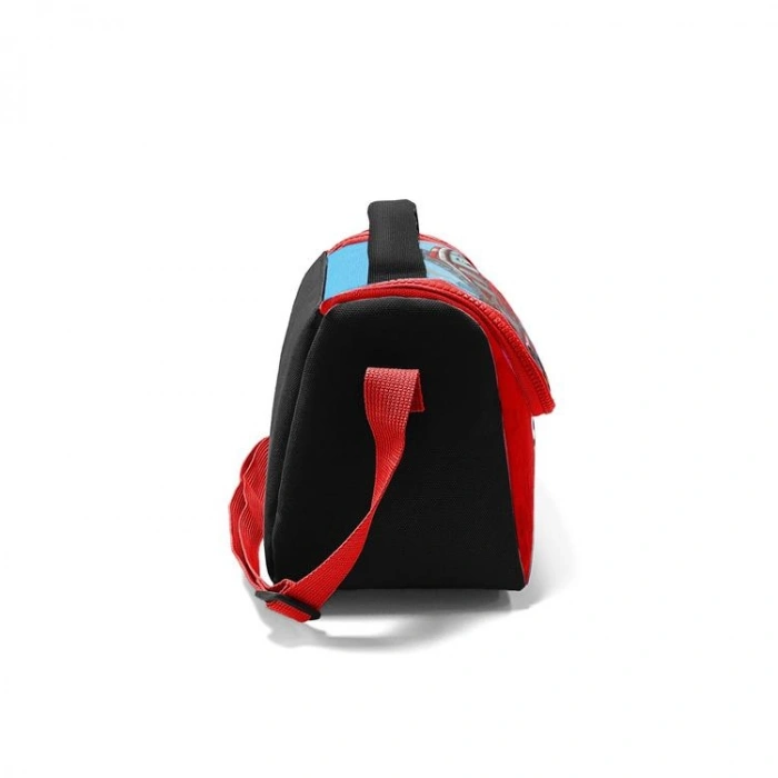CORAL HIGH 37163 KIDS SİYAH KIRMIZI İTFAİYE DESENLİ THERMO BESLENME ÇANTASI