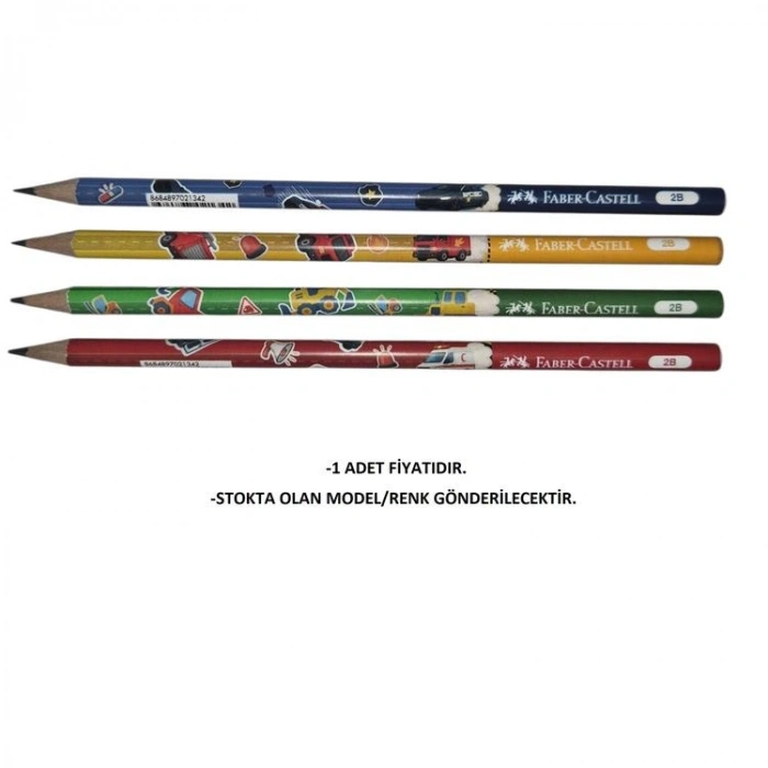 FABER CASTELL CITY SQUAD YUVARLAK KURŞUN KALEM 2B 5244000089 - TEKLİ