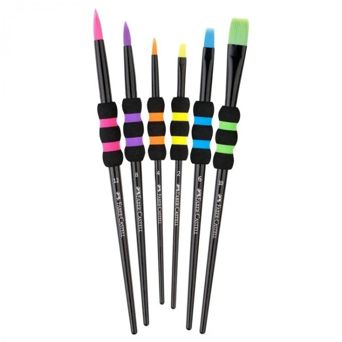 FABER CASTELL SOFT TOUCH FIRÇA SETİ 6LI (12-8-4-2-6-10)  -5600481622