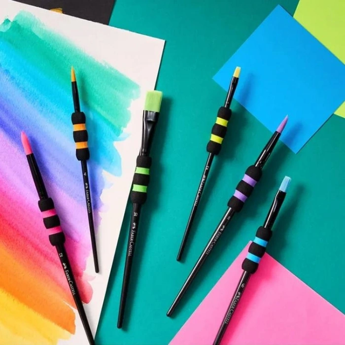 FABER CASTELL SOFT TOUCH FIRÇA SETİ 6LI (12-8-4-2-6-10)  -5600481622