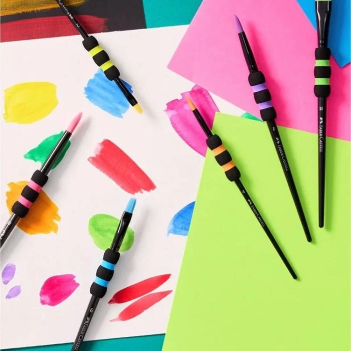 FABER CASTELL SOFT TOUCH FIRÇA SETİ 6LI (12-8-4-2-6-10)  -5600481622