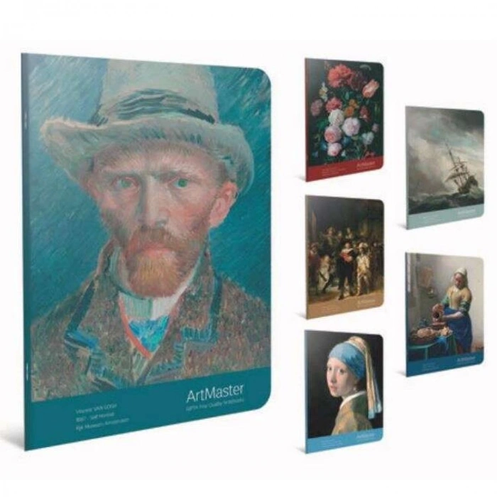 GIPTA ART MASTER 17X24  TEL DİKİŞLİ KARTON KAPAK 60 YP ÇİZGİSİZ (DÜZ) DEFTER 6435 - TEKLİ