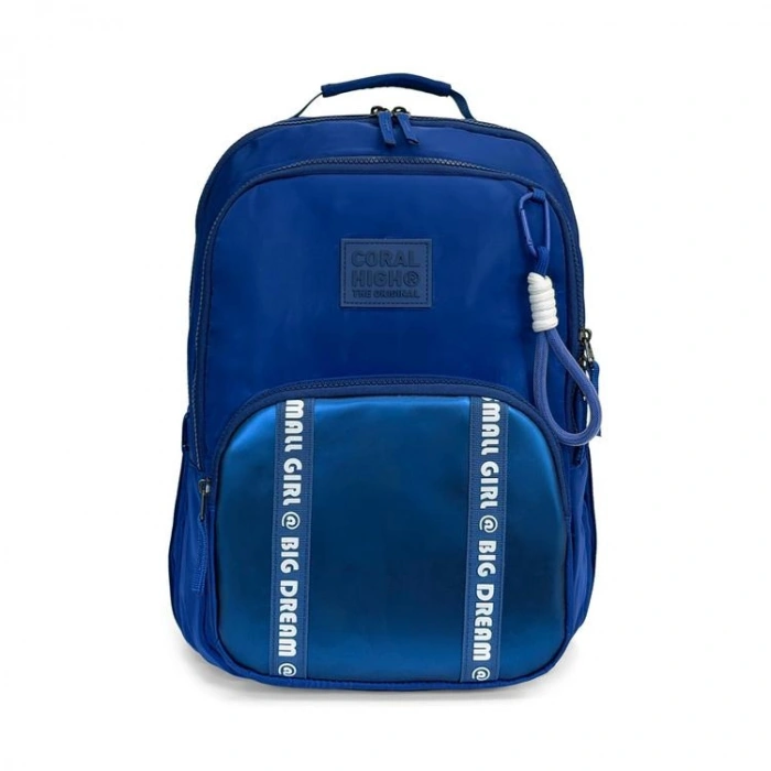 CORAL HIGH 24413 LACİVERT MAVİ BİG DREAM SMALL GİRL DETAYLI ÜÇ BÖLMELİ SIRT ÇANTASI