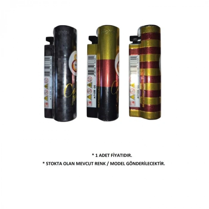 GALATASARAY Y-220  METAL KILIFLI TAŞLI ÇAKMAK KARIŞIK MODEL - (ADET)