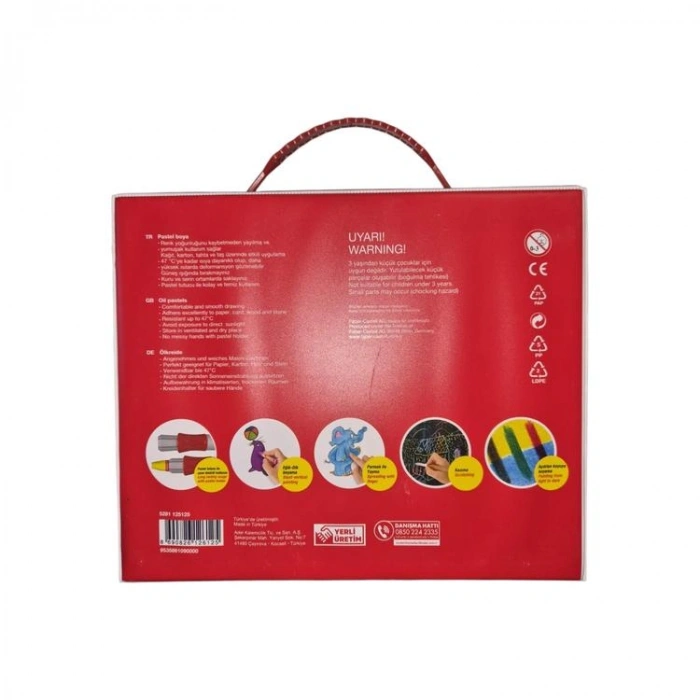 FABER CASTELL REDLINE PLASTİK ÇANTALI PASTEL BOYA 24 RENK