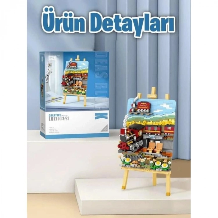 VAGONLIFE LOZ 1296 TREN İSTASYONU AHŞAP BOYAMA 758 PARÇA BLOCK OYUNCAK 3+