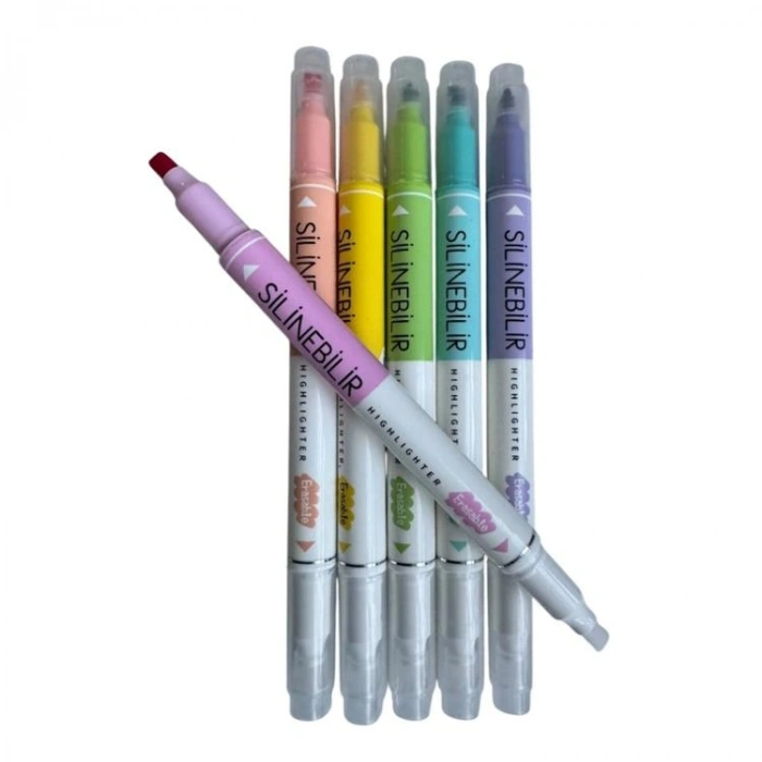 MİKRO MK 610 SİLİNEBİLİR ÇİFT TARAFLI FOSFORLU KALEM 6LI PAKET