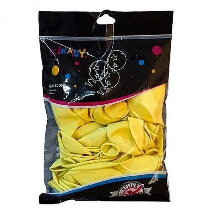 SPOT BALON 2006680-2  BASKISIZ BALON 100lü 12 İNÇ 30cm TEK PAKET SARI RENK  8+