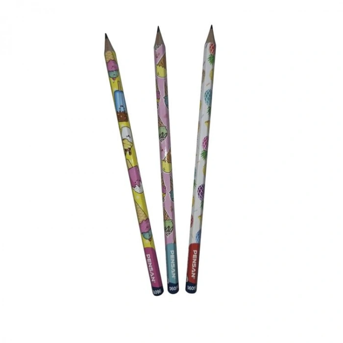 PENSAN 96096 FUN PENCILS ANANAS VE DONDURMA DESENLİ KURŞUN KALEM HB- TEKLİ