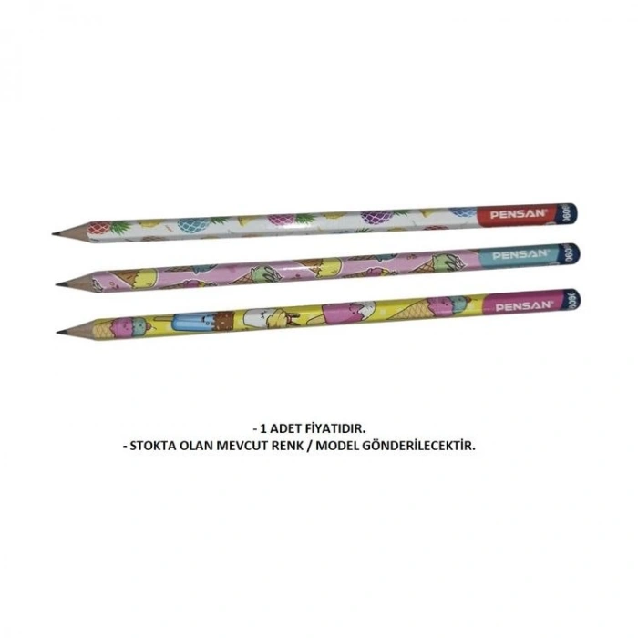 PENSAN 96096 FUN PENCILS ANANAS VE DONDURMA DESENLİ KURŞUN KALEM HB- TEKLİ