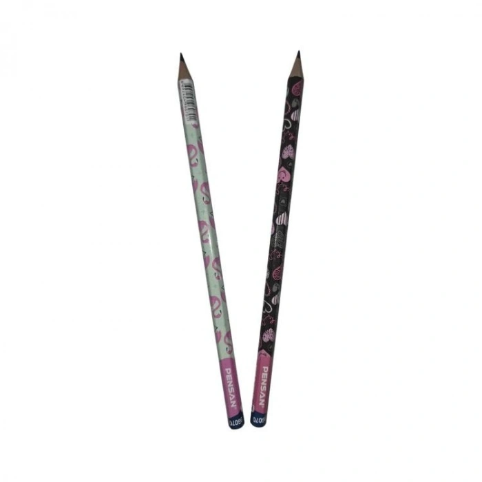 PENSAN 96070 FUN PENCILS KALPLER VE FLAMİNGO DESENLİ KURŞUN KALEM HB- TEKLİ