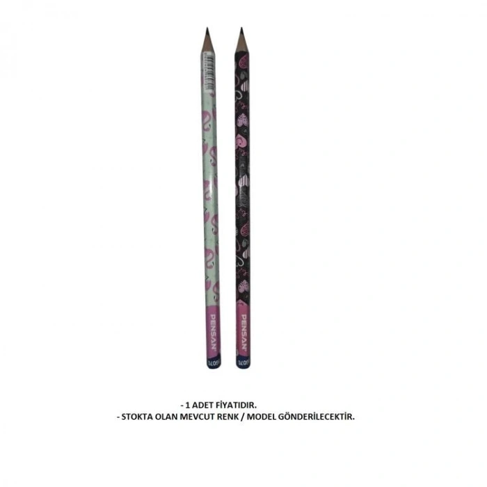 PENSAN 96070 FUN PENCILS KALPLER VE FLAMİNGO DESENLİ KURŞUN KALEM HB- TEKLİ