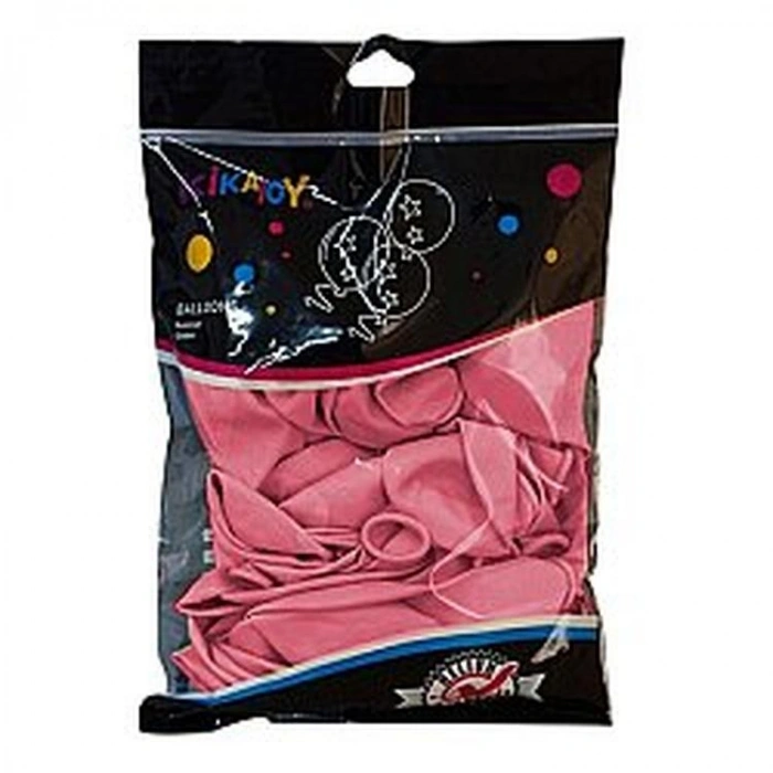 SPOT BALON 2006931-5  BASKISIZ BALON 100lü 12 İNÇ 30cm TEK PAKET PEMBE RENK  8+