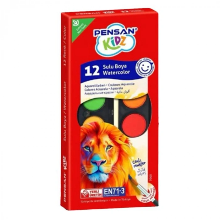 PENSAN KİDZ SULU BOYA 12 RENK - PE7003SB12