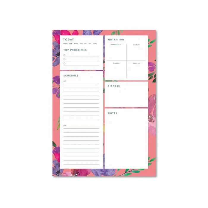 DEFFTER DAILY PLANER (GÜNLÜK PLANLAYICI) A5 BLOKNOT PEMBE SULUBOYA - TEKLİ
