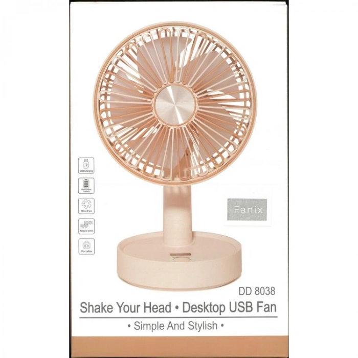 FANIX FNX-8038 MASAÜSTÜ AYARLANABİLİR DİJİTAL KADEMELİ FAN USB - TEKLİ