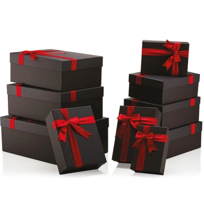 GIPTA MY BLACK DİKDÖRTGEN HEDİYE KUTUSU BX1032 A 120x180x70mm - TEKLİ