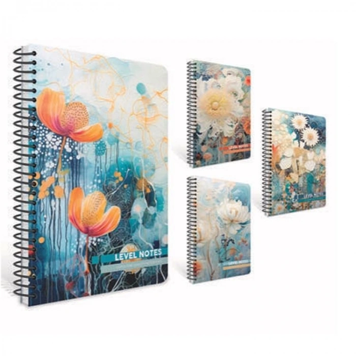 GIPTA LEVEL NOTES SPİRALLİ PRESSBOARD (KARTON) KAPAK 20x28 80YP.ÇİZGİLİ DEFTER - 7720