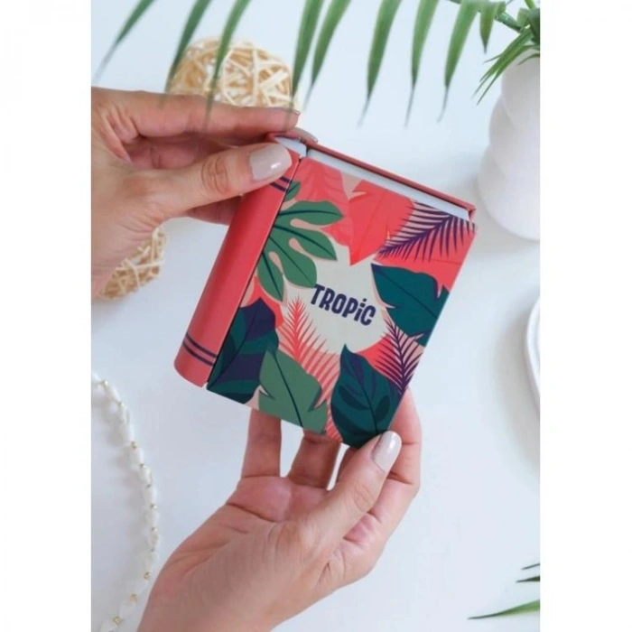 DAKS 2003 HEDİYELİK TENEKE KUTU KİTAP ŞEKİLLİ - BOOK TIN TROPIC 9.5x11x3cm