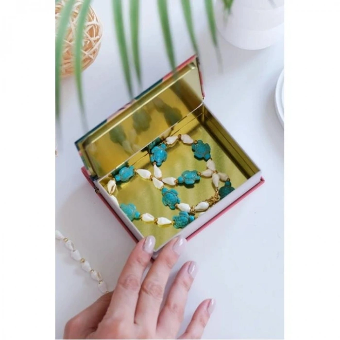 DAKS 2003 HEDİYELİK TENEKE KUTU KİTAP ŞEKİLLİ - BOOK TIN TROPIC 9.5x11x3cm