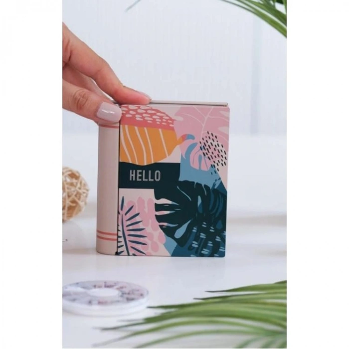DAKS 2003 HEDİYELİK TENEKE KUTU KİTAP ŞEKİLLİ - BOOK TIN HELLO 9.5x11x3cm
