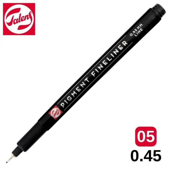 TALENS RT90480945 PİGMENT FINELINER ÇİZİM KALEMİ 0.45MM SİYAH