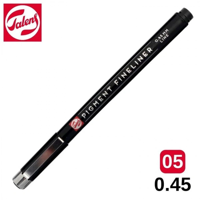 TALENS RT90480945 PİGMENT FINELINER ÇİZİM KALEMİ 0.45MM SİYAH