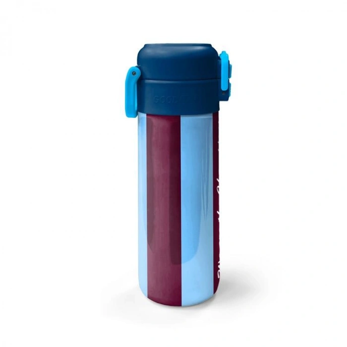 CORAL HIGH 31788 BORDO MAVİ TARAFTAR DESENLİ PİPETLİ VE DİREKT İÇİM ÇELİK TERMOS 500ML
