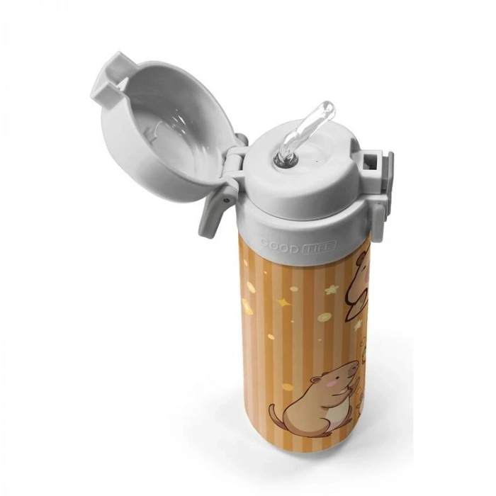 CORAL HIGH 31790 CAPYBARA DESENLİ PİPETLİ VE DİREKT İÇİM ÇELİK TERMOS 500ML