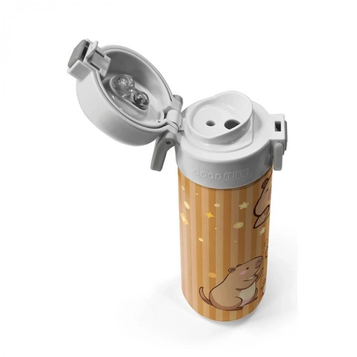 CORAL HIGH 31790 CAPYBARA DESENLİ PİPETLİ VE DİREKT İÇİM ÇELİK TERMOS 500ML