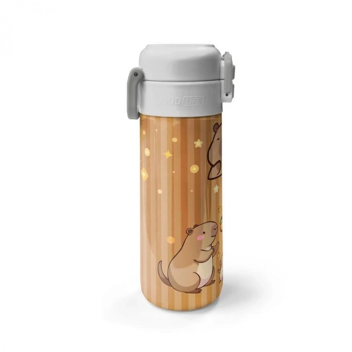 CORAL HIGH 31790 CAPYBARA DESENLİ PİPETLİ VE DİREKT İÇİM ÇELİK TERMOS 500ML