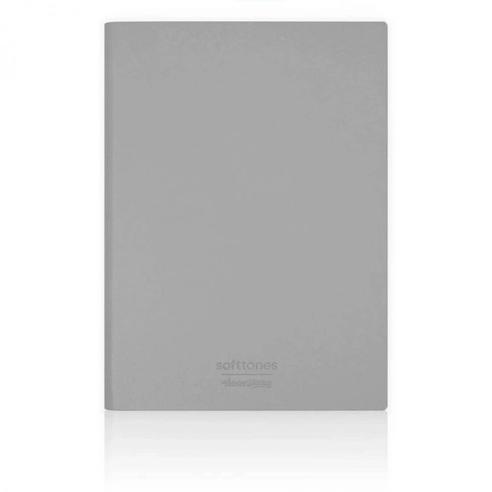 VICTORIAS JOURNALS 1005 SOFTTONS ESNEK KAPAK A6 80gr. 96YP.KREM ÇİZGİLİ DEFTER PASTEL GRİ